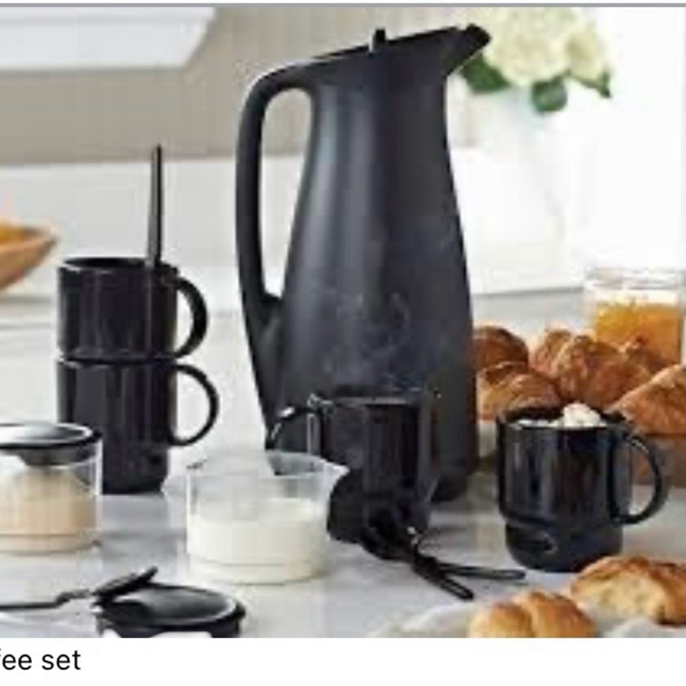 Tupperware Black Coffee Set